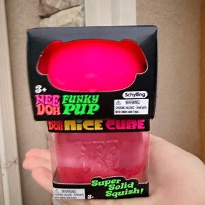 NeeDoh Funky Pup & Pink Ice Cube Super Solid Squish